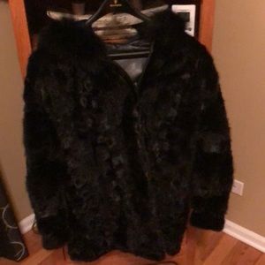Mink and leather coat- reversible